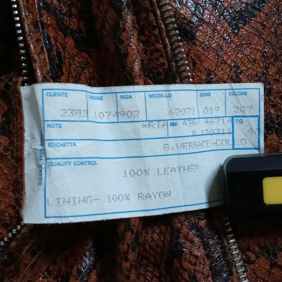 Gianni Versace Python Leather Biker Jacket - Picture 10 of 12